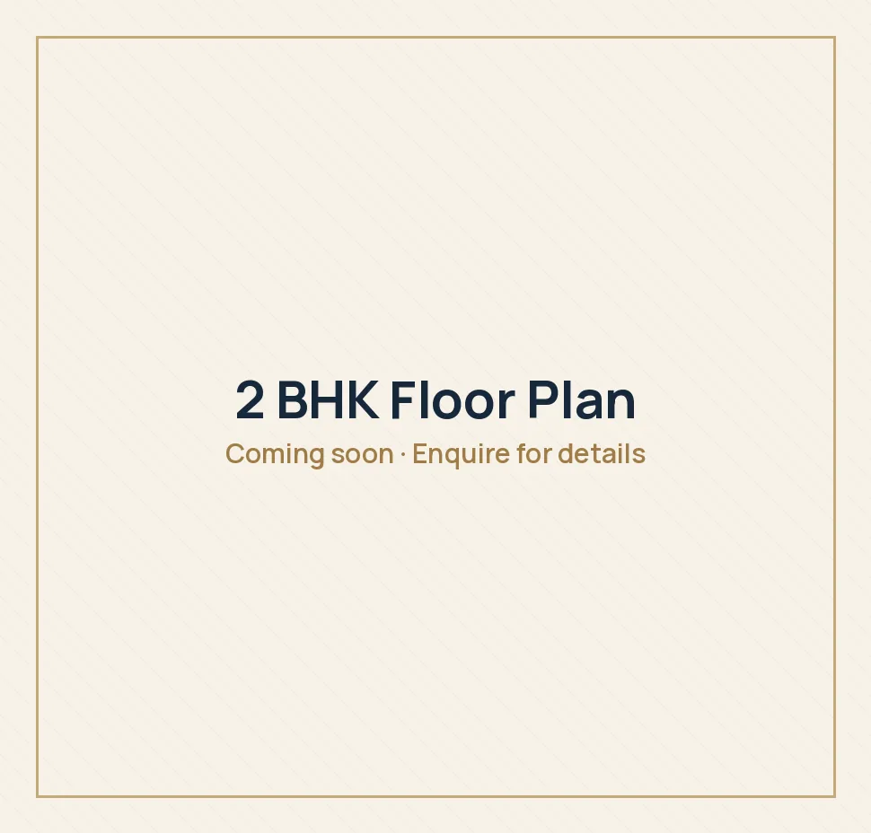 2 BHK floor plan (indicative)