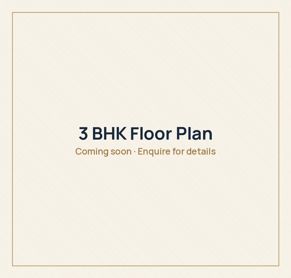 3 BHK floor plan (indicative)